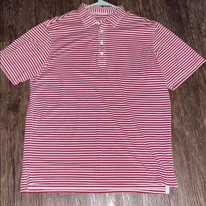 Johnnie-O Men’s Polo Medium Red Stripe